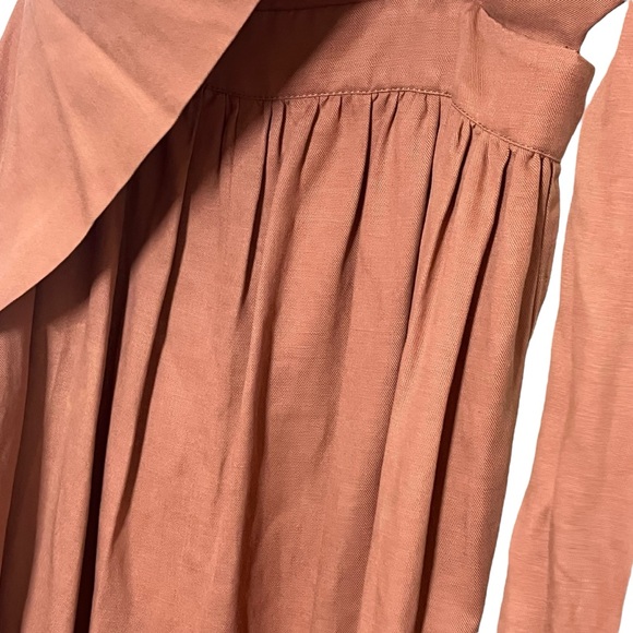 Ulla Johnson Iggy Clay Jumpsuit Women’s Size 0 Pink Bow Back Wide Leg - Picture 6 of 15